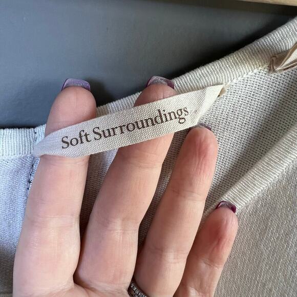 Soft Surroundings Cream Margulies Sweater Size Large - Picture 3 of 7